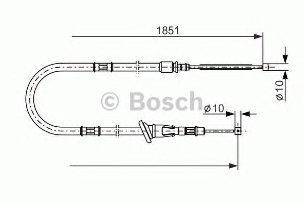 BOSCH 1 987 477 864 Трос, стояночная тормозная