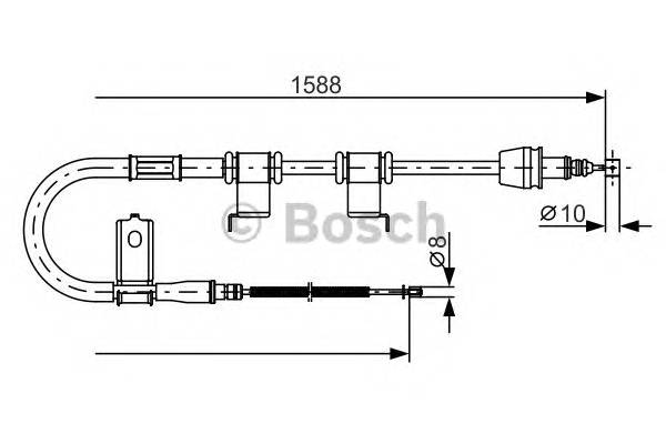 BOSCH 1 987 482 359 Трос, стояночная тормозная