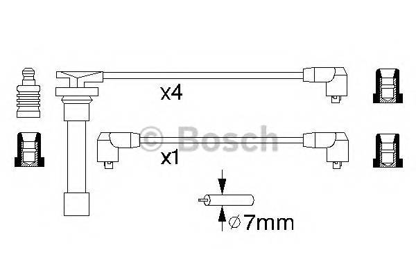 BOSCH 0 986 356 703 Комплект дротів запалювання