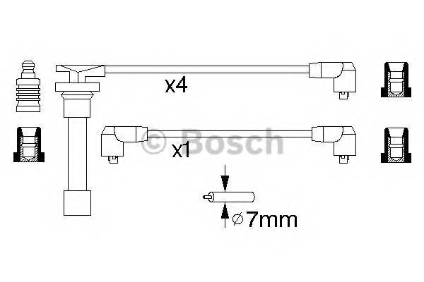 BOSCH 0 986 356 799 Комплект дротів запалювання