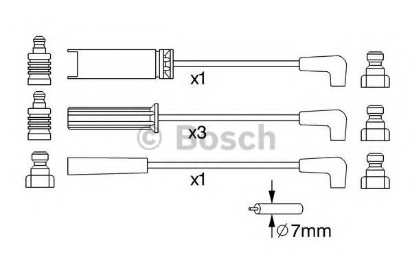 BOSCH 0 986 356 972 Комплект проводов зажигания