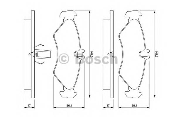 BOSCH 0 986 424 463 Комплект гальмівних колодок,