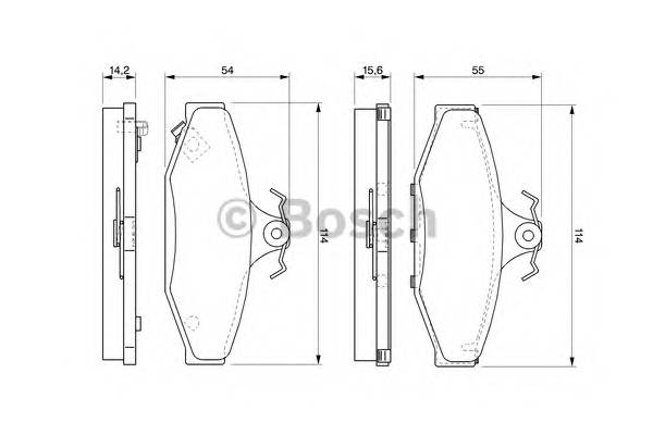 BOSCH 0 986 424 561 Комплект тормозных колодок,