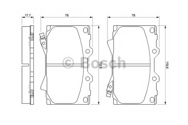 BOSCH 0 986 424 640 Комплект тормозных колодок,