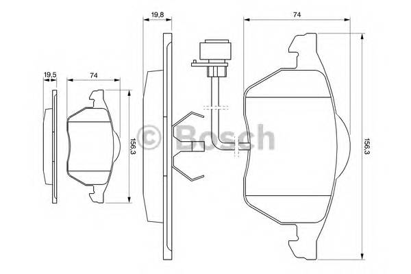 BOSCH 0 986 460 937 Комплект гальмівних колодок,