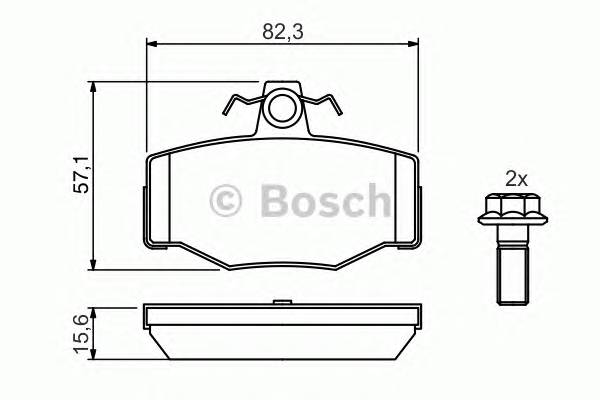 BOSCH 0 986 460 993 Комплект гальмівних колодок,