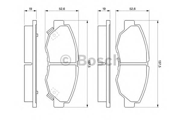 BOSCH 0 986 461 124 Комплект тормозных колодок,