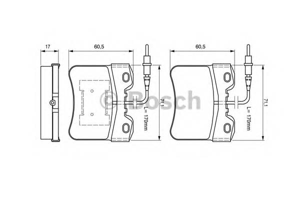 BOSCH 0 986 461 130 Комплект гальмівних колодок,