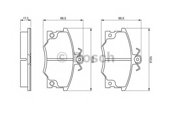 BOSCH 0 986 468 380 Комплект тормозных колодок,