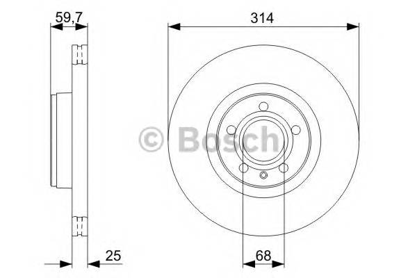 BOSCH 0 986 479 301 Гальмівний диск