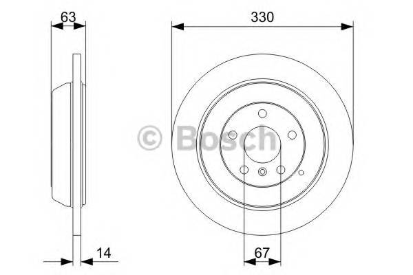 BOSCH 0 986 479 330 Тормозной диск