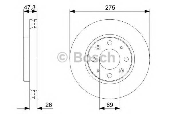 BOSCH 0 986 479 369 Гальмівний диск