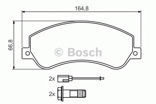 BOSCH 0 986 494 170 Комплект гальмівних колодок,