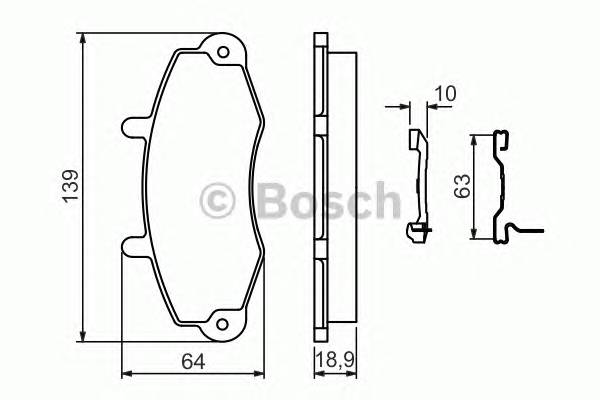 BOSCH 0 986 494 292 Комплект тормозных колодок,