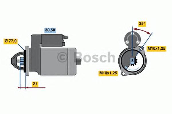 BOSCH 0 986 012 301 Стартер