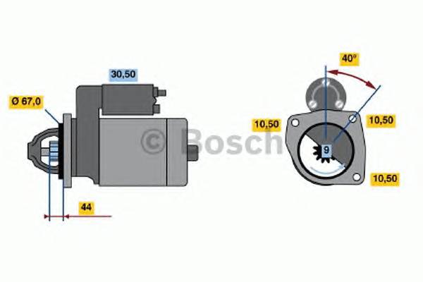 BOSCH 0 986 019 030 Стартер