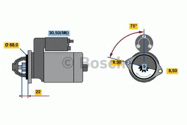 BOSCH 0 986 019 870 Стартер