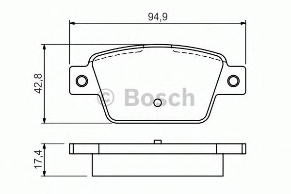 BOSCH 0 986 494 536 Комплект гальмівних колодок,