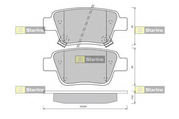 STARLINE BD S834P Гальмiвнi колодки, к-кт.