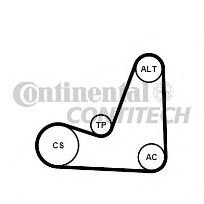 CONTITECH 5PK1200K1 Поликлиновой ременный комплект