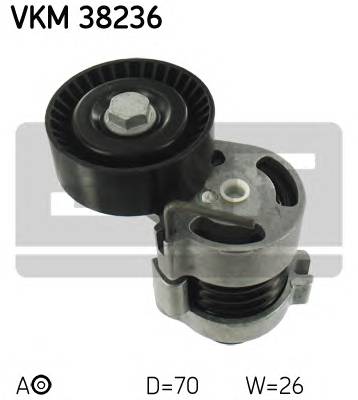 SKF VKM 38236 Натяжной ролик, поликлиновой