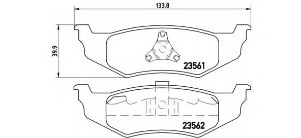 BREMBO P 11 010 Комплект тормозных колодок,