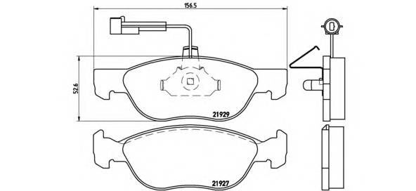 BREMBO P 23 071 Комплект тормозных колодок,