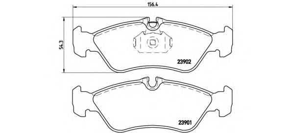 BREMBO P 50 082 Комплект тормозных колодок,