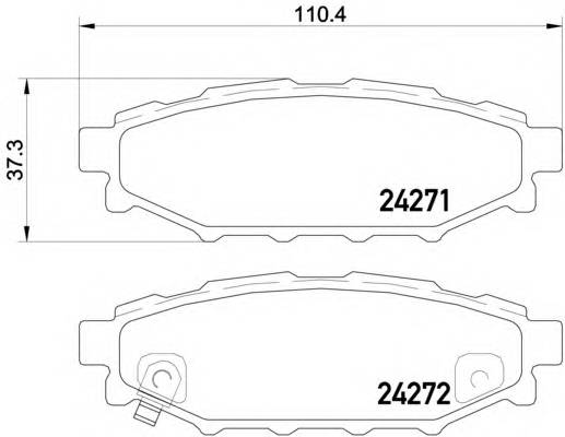 BREMBO P 78 020 Комплект гальмівних колодок,