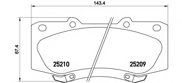 BREMBO P 83 140 Комплект тормозных колодок,