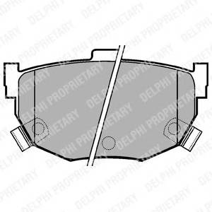 DELPHI LP1073 Комплект гальмівних колодок,