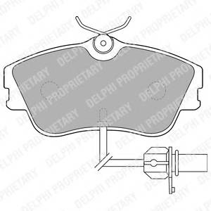 DELPHI LP1542 Комплект гальмівних колодок,