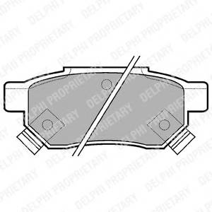 DELPHI LP625 Комплект гальмівних колодок,