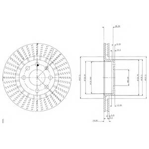 DELPHI BG2636 Тормозной диск