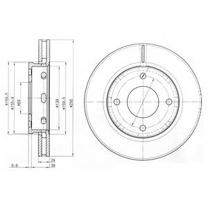 DELPHI BG3987 Тормозной диск