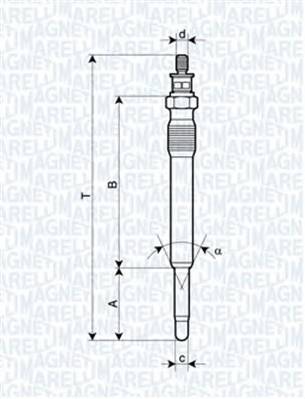 MAGNETI MARELLI 062900001304 Свеча накаливания