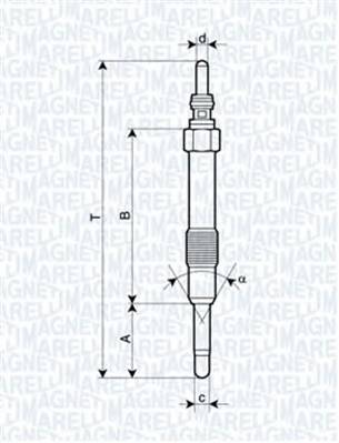 MAGNETI MARELLI 062900014304 Свеча накаливания