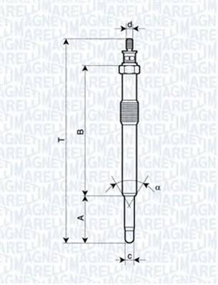 MAGNETI MARELLI 062900049304 Свеча накаливания