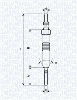 MAGNETI MARELLI 062900089304 Свічка розжарювання