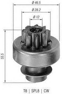 MAGNETI MARELLI 940113020130 Ведущая шестерня, стартер