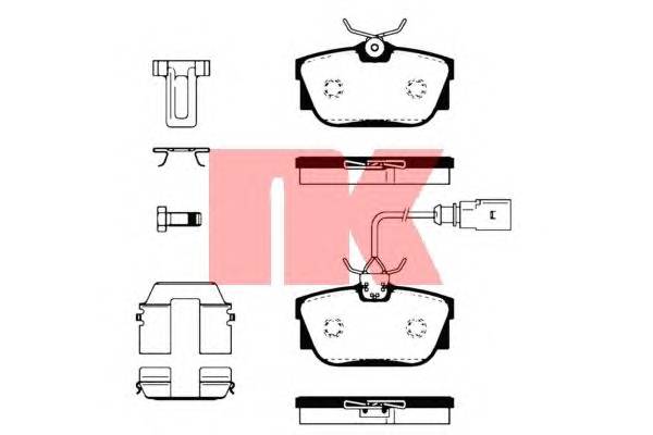 NK 224753 Комплект гальмівних колодок,