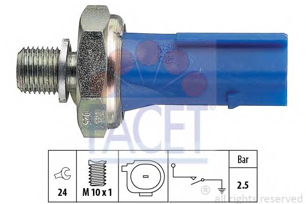 FACET 7.0192 Датчик тиску масла