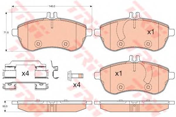 TRW GDB2056 KLOCKI HAM LUCAS