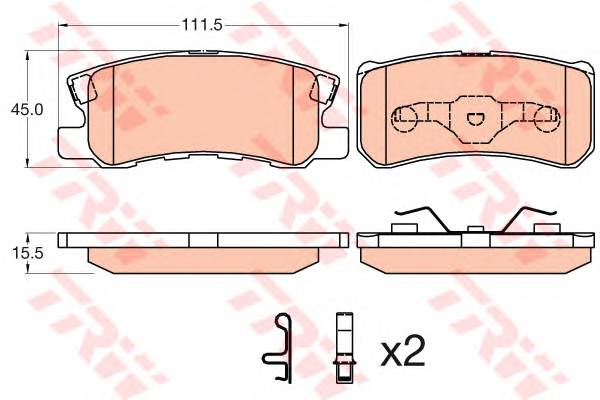 TRW GDB3595 KLOCKI HAM LUCAS