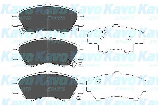 KAVO PARTS KBP-2004 Комплект гальмівних колодок,