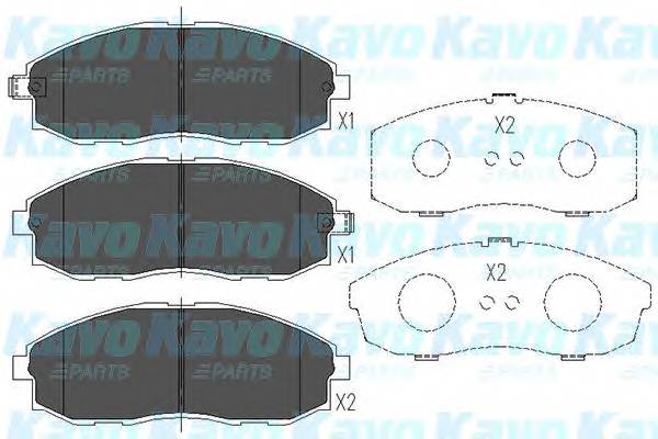 KAVO PARTS KBP-3003 Комплект гальмівних колодок,