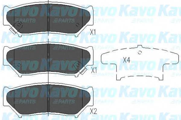 KAVO PARTS KBP-8505 Комплект гальмівних колодок,