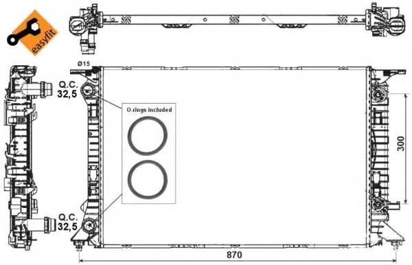 NRF 53718 Радиатор, охлаждение двигателя