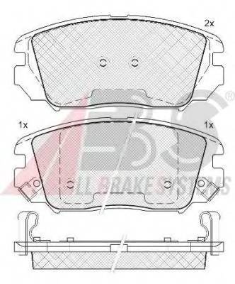 A.B.S. 37525 Комплект гальмівних колодок,