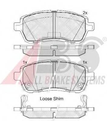 A.B.S. 37606 Комплект гальмівних колодок,